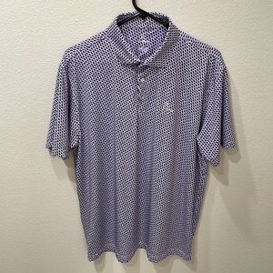 Large Rhoback Polo - Purple - Louisiana Print